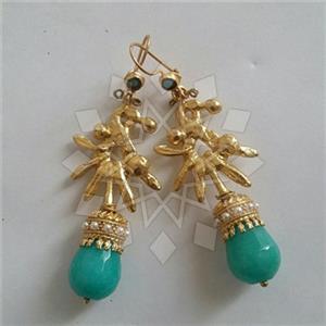 Fashion Handmade Artisan Brass  Statement Earring