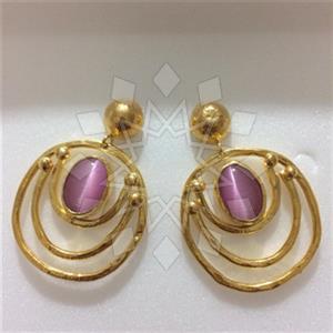 Fashion Handmade Artisan Brass  Statement Earring