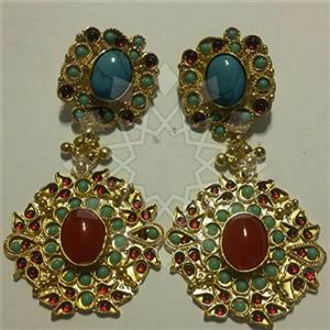 Fashion Handmade Artisan Brass  Statement Earring