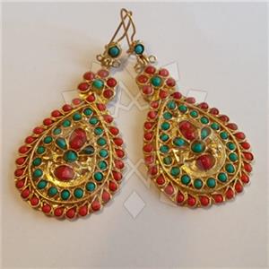 Fashion Handmade Artisan Brass  Statement Earring