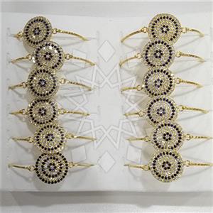 Fashion Evil Eye Gem and Crystals Bangle Bracelets Package