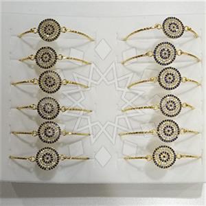 Fashion Evil Eye Gem and Crystals Bangle Bracelets Package