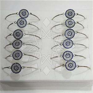 Fashion Evil Eye Gem and Crystals Bangle Bracelets Package