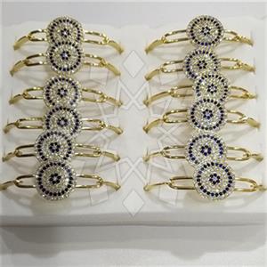 Fashion Evil Eye Gem and Crystals Bangle Bracelets Package