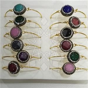 Fashion Gem and Crystals Bangle Bracelets Package