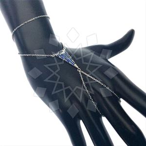 925 Sterling Silver Single Finger to Bracelet Hand Jewelry