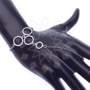 925 Sterling Silver Single Finger to Bracelet Hand Jewelry