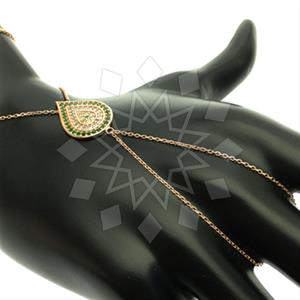 925 Sterling Silver Evil Eye Single Finger to Bracelet Hand Jewelry