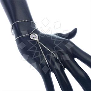 925 Sterling Silver Evil Eye Single Finger to Bracelet Hand Jewelry