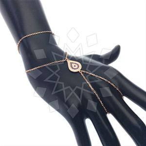 925 Sterling Silver Evil Eye Single Finger to Bracelet Hand Jewelry