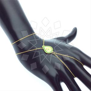 925 Sterling Silver Evil Eye Single Finger to Bracelet Hand Jewelry