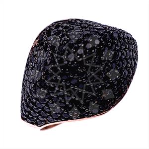 925 Sterling Silver Zirconia Pave  Cocktail Rings