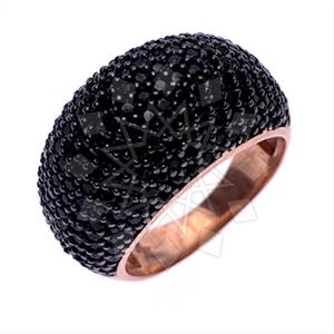 925 Sterling Silver Zirconia Pave  Cocktail Rings