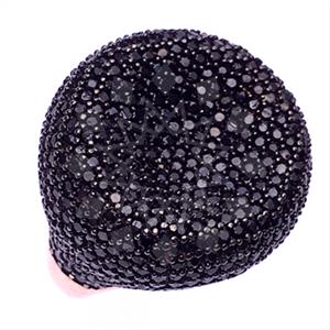 925 Sterling Silver Zirconia Pave  Cocktail Rings