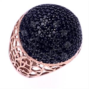 925 Sterling Silver Zirconia Pave  Cocktail Rings