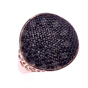 925 Sterling Silver Zirconia Pave  Cocktail Rings