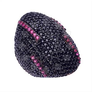 925 Sterling Silver Zirconia Pave  Cocktail Rings