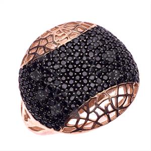 925 Sterling Silver Zirconia Pave  Cocktail Rings