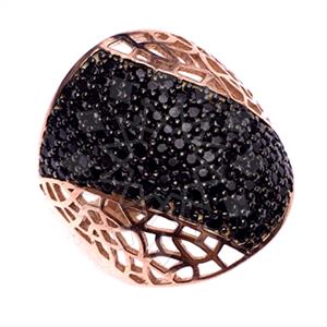 925 Sterling Silver Zirconia Pave  Cocktail Rings