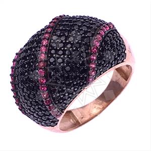 925 Sterling Silver Zirconia Pave  Cocktail Rings