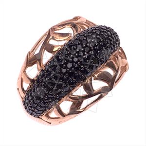 925 Sterling Silver Zirconia Pave  Cocktail Rings