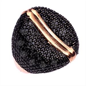 925 Sterling Silver Zirconia Pave  Cocktail Rings