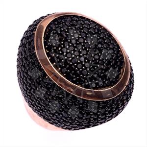 925 Sterling Silver Zirconia Pave  Cocktail Rings