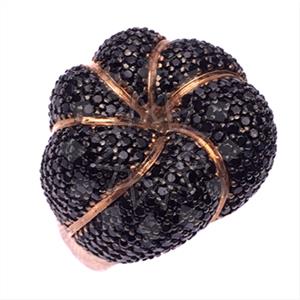 925 Sterling Silver Zirconia Pave  Cocktail Rings