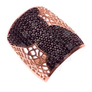 925 Sterling Silver Zirconia Pave  Cocktail Rings