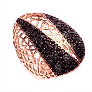 925 Sterling Silver Zirconia Pave  Cocktail Rings