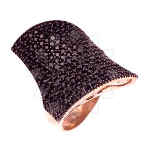 925 Sterling Silver Zirconia Pave  Cocktail Rings