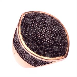 925 Sterling Silver Zirconia Pave  Cocktail Rings