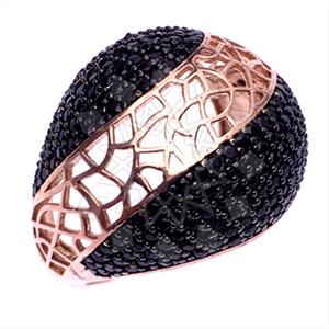 925 Sterling Silver Zirconia Pave  Cocktail Rings