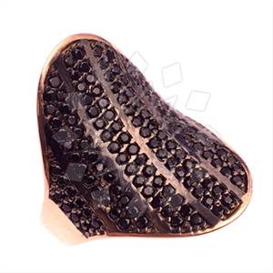 925 Sterling Silver Zirconia Pave  Cocktail Rings