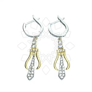 925 Sterling Silver Modern  Dangle Earrings