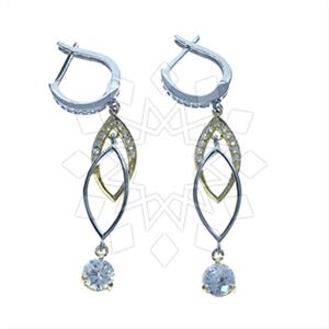 925 Sterling Silver Modern  Dangle Earrings