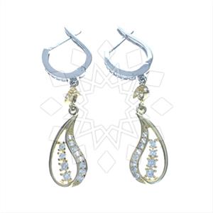 925 Sterling Silver Modern  Dangle Earrings