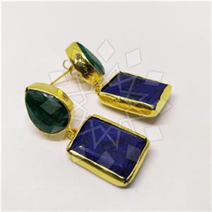 Fashion Classic Turkish Gemstone  Double Drop Earrings