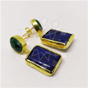 Fashion Classic Turkish Gemstone  Double Drop Earrings