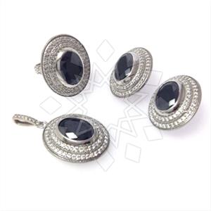 925 Sterling Silver Ring Earring Pendant Sets