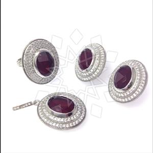 925 Sterling Silver Ring Earring Pendant Sets