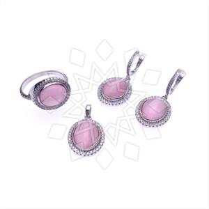 925 Sterling Silver Modern  Ring Earring Pendant Sets