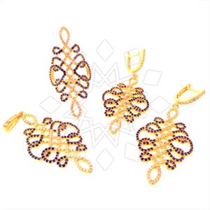 925 Sterling Silver Modern  Ring Earring Pendant Sets