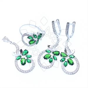 925 Sterling Silver Modern  Ring Earring Pendant Sets