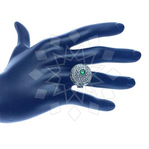 925 Sterling Silver Zirconia Statement  Cocktail Rings