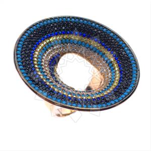 925 Sterling Silver Colorful Rainbow  Cocktail Rings