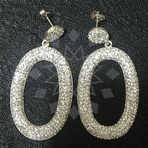 925 Sterling Silver Geometric Dangle Earrings