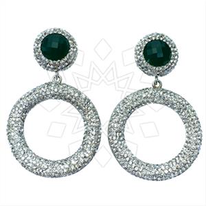 925 Sterling Silver Geometric Dangle Earrings