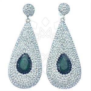 925 Sterling Silver Geometric Dangle Earrings