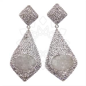 925 Sterling Silver Geometric Dangle Earrings